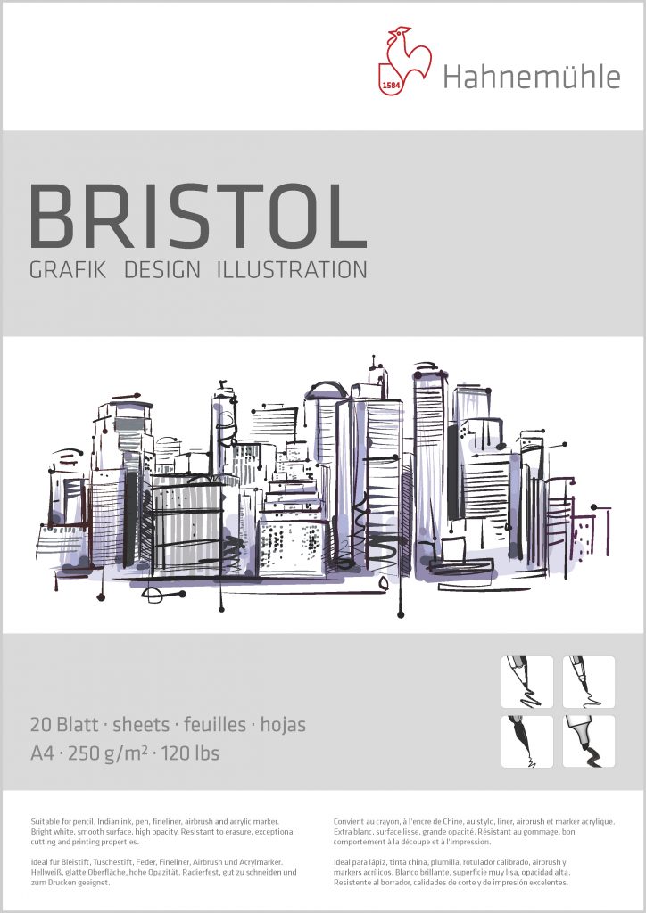 Bloc Bristol A4 250g 20 feuilles - Papiers arts graphiques - Art graphique